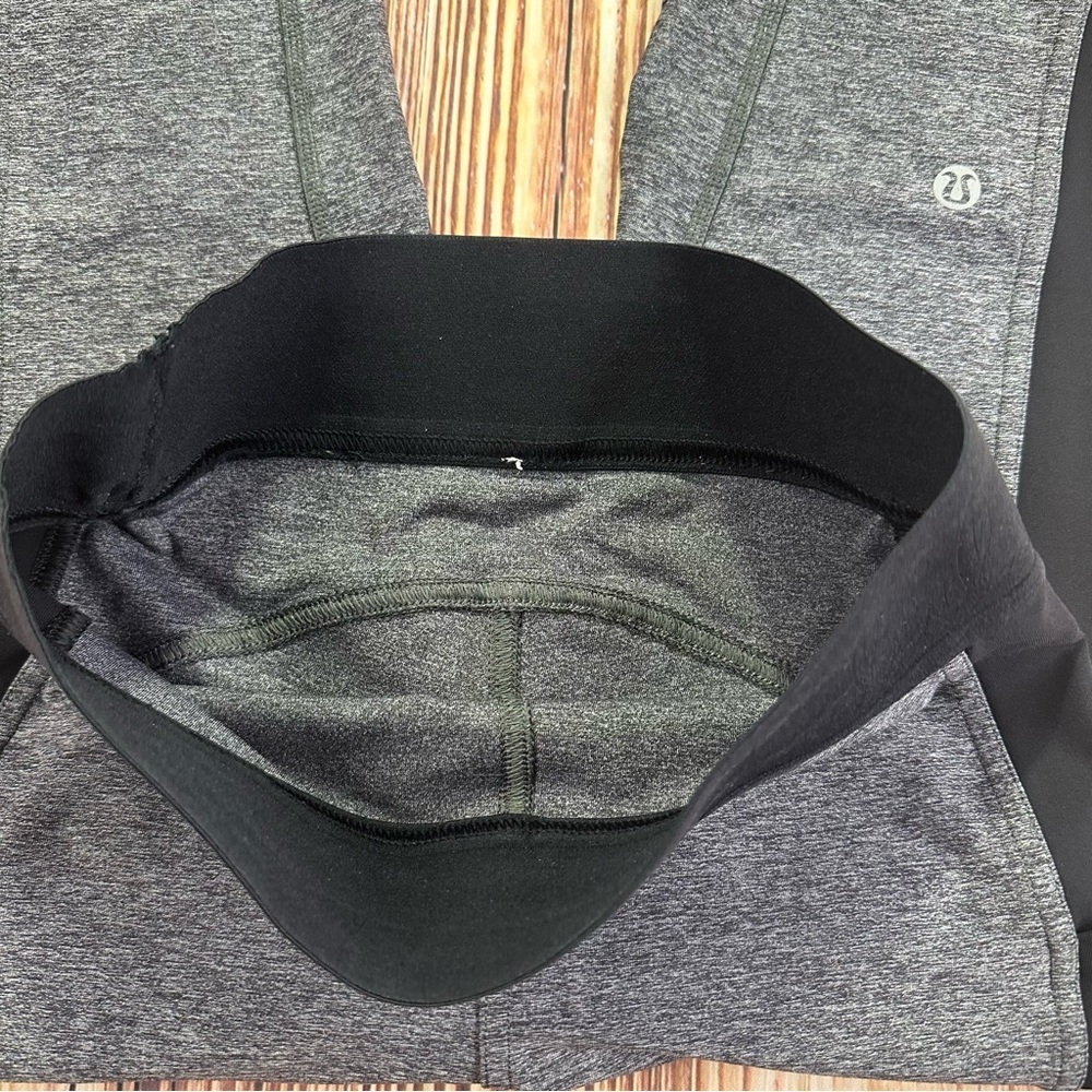 Lululemon Athletica Box It Out Tight Heathered Black / Black Leggings Size 4 - Picture 3 of 15